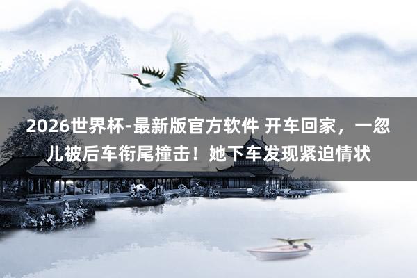 2026世界杯-最新版官方软件 开车回家，一忽儿被后车衔尾撞击！她下车发现紧迫情状