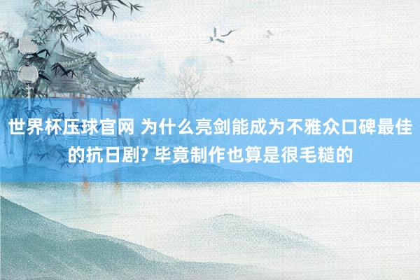 世界杯压球官网 为什么亮剑能成为不雅众口碑最佳的抗日剧? 毕竟制作也算是很毛糙的