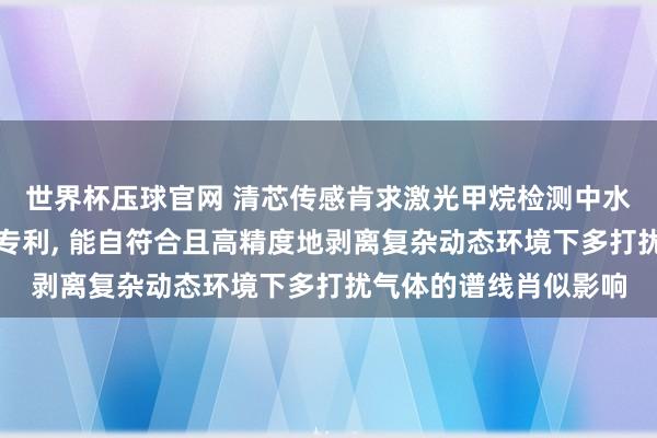 世界杯压球官网 清芯传感肯求激光甲烷检测中水汽谱线打扰扣除步调专利， 能自符合且高精度地剥离复杂动态环境下多打扰气体的谱线肖似影响