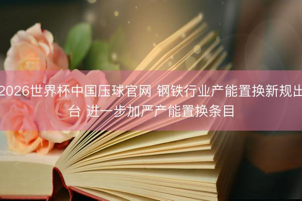 2026世界杯中国压球官网 钢铁行业产能置换新规出台 进一步加严产能置换条目