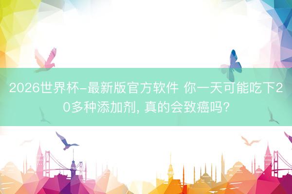 2026世界杯-最新版官方软件 你一天可能吃下20多种添加剂， 真的会致癌吗?